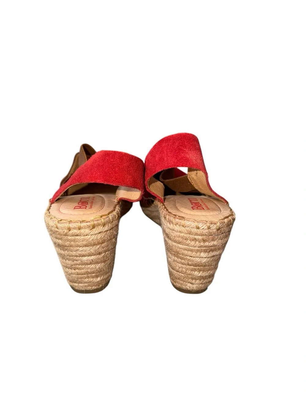 Born Meade Red Suede Espadrille Women's Size 9